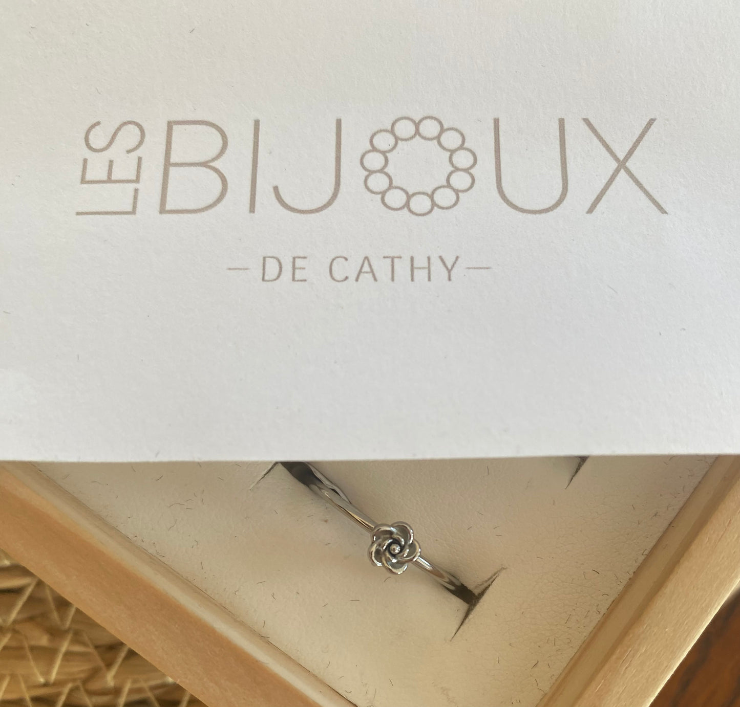 Bague argent fleur délicate