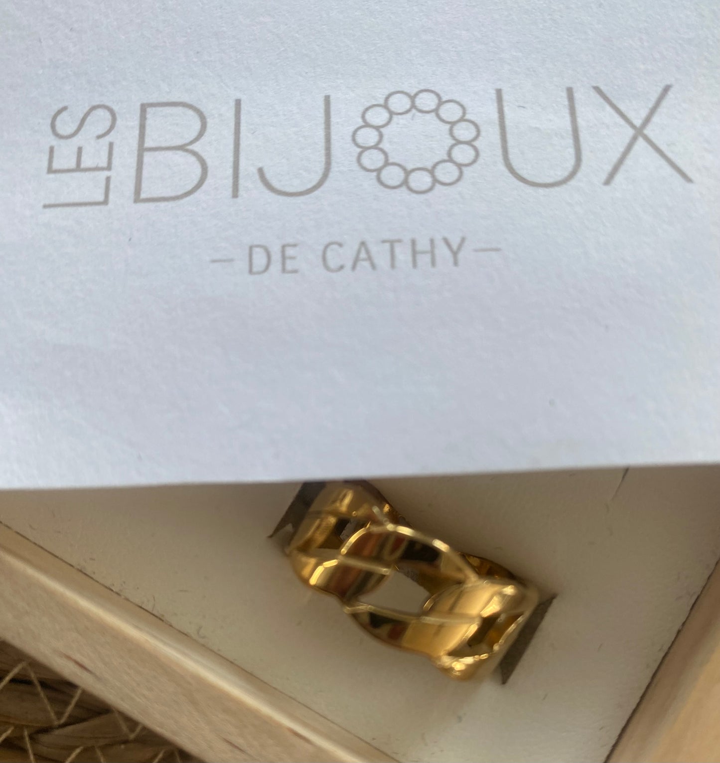 Bague or anneau à motif