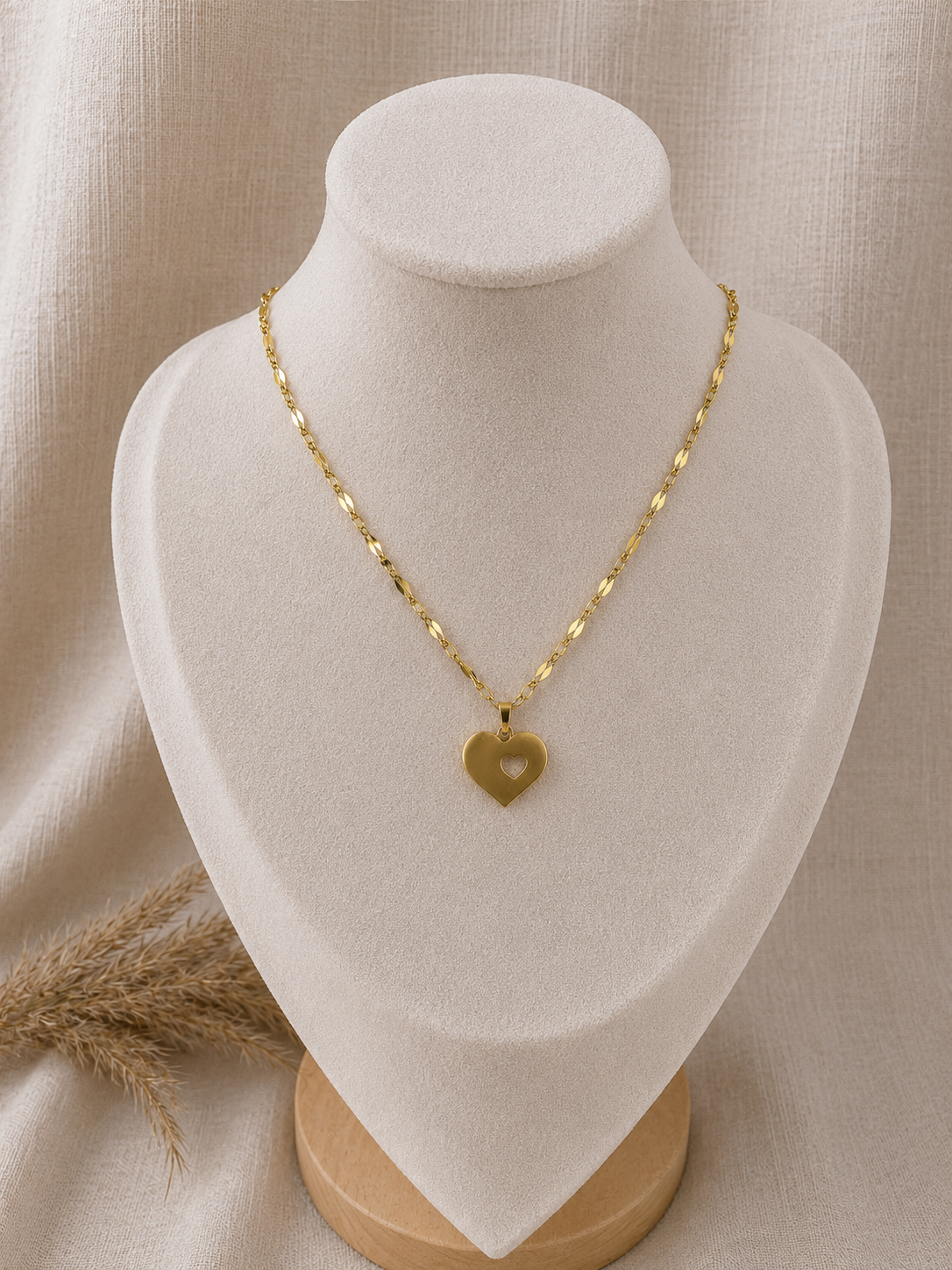 Chaine pour enfant or breloque coeur