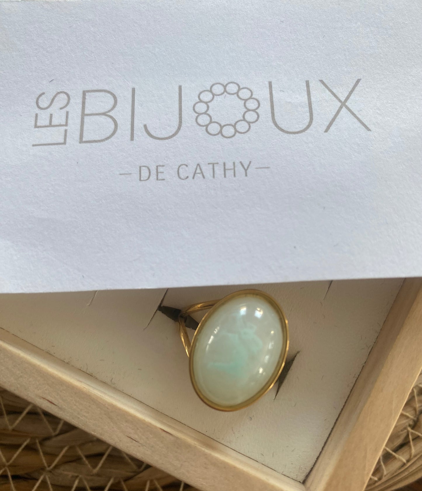 Bague or turquoise