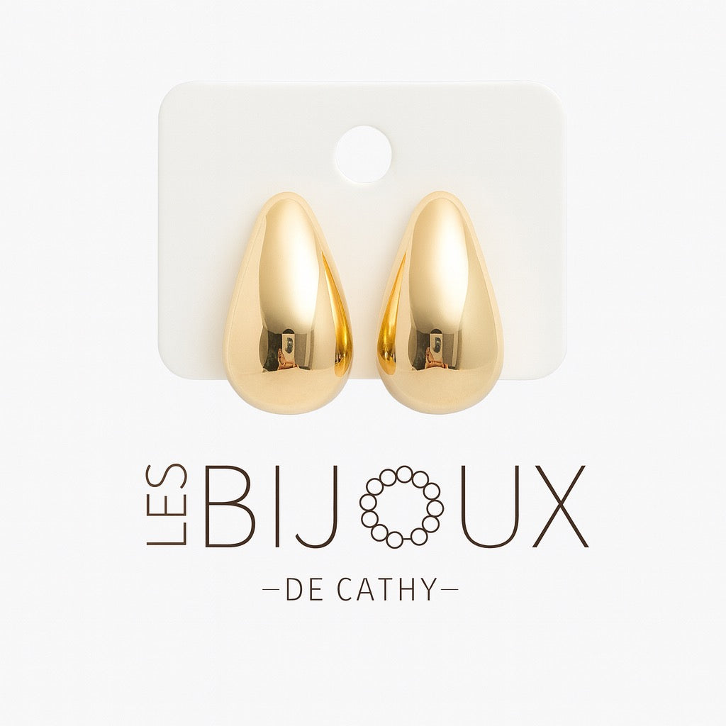 BOUCLES D’OREILLES GOUTTES OR