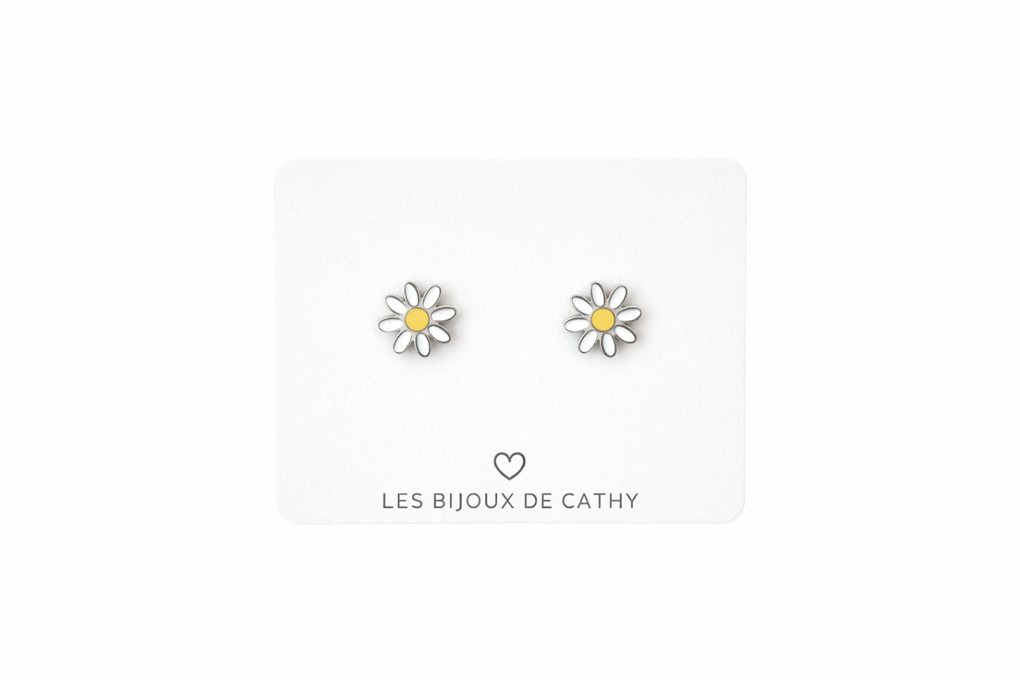 Boucles d’oreilles marguerite
