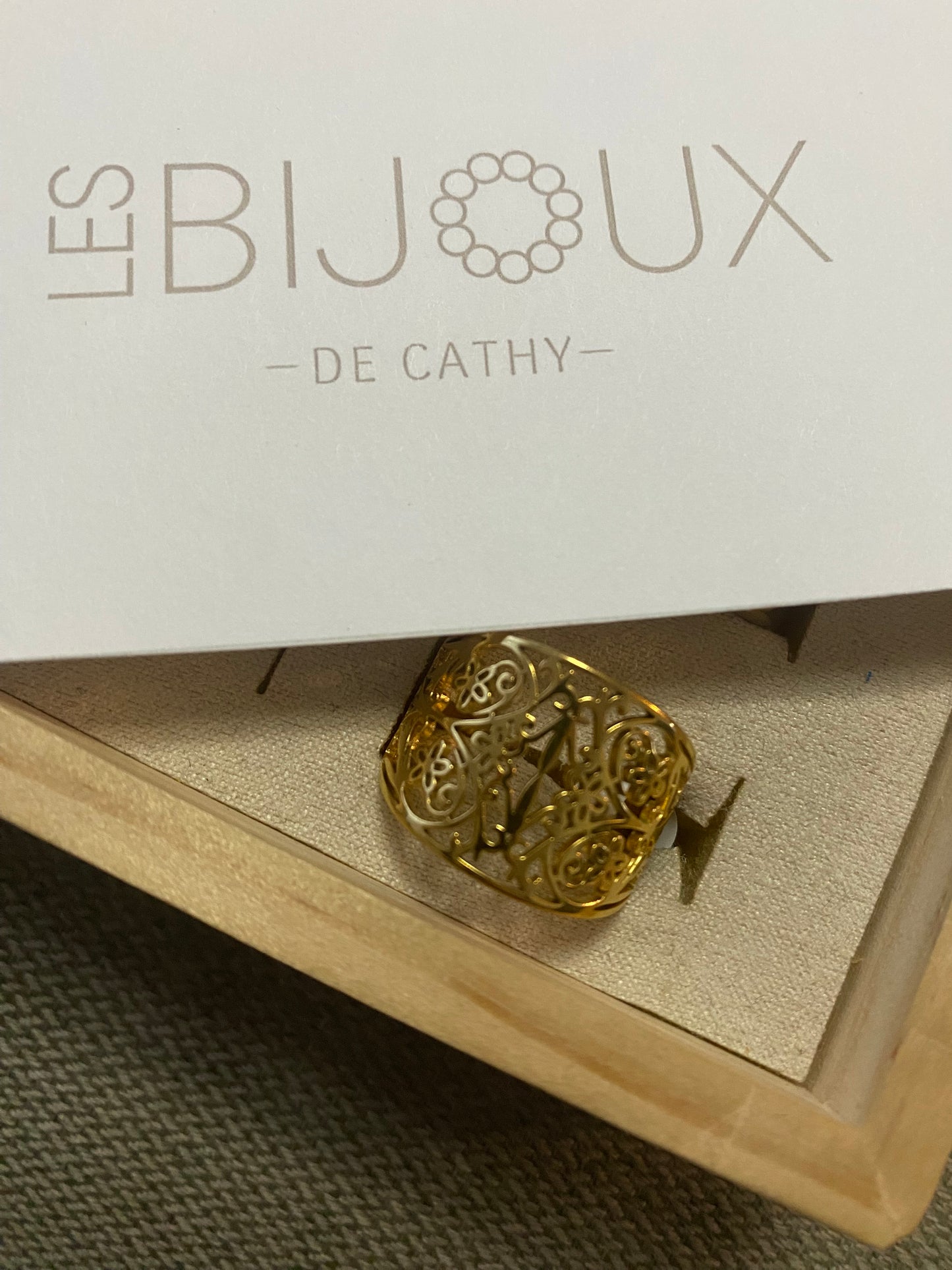 Bague or mosaïque