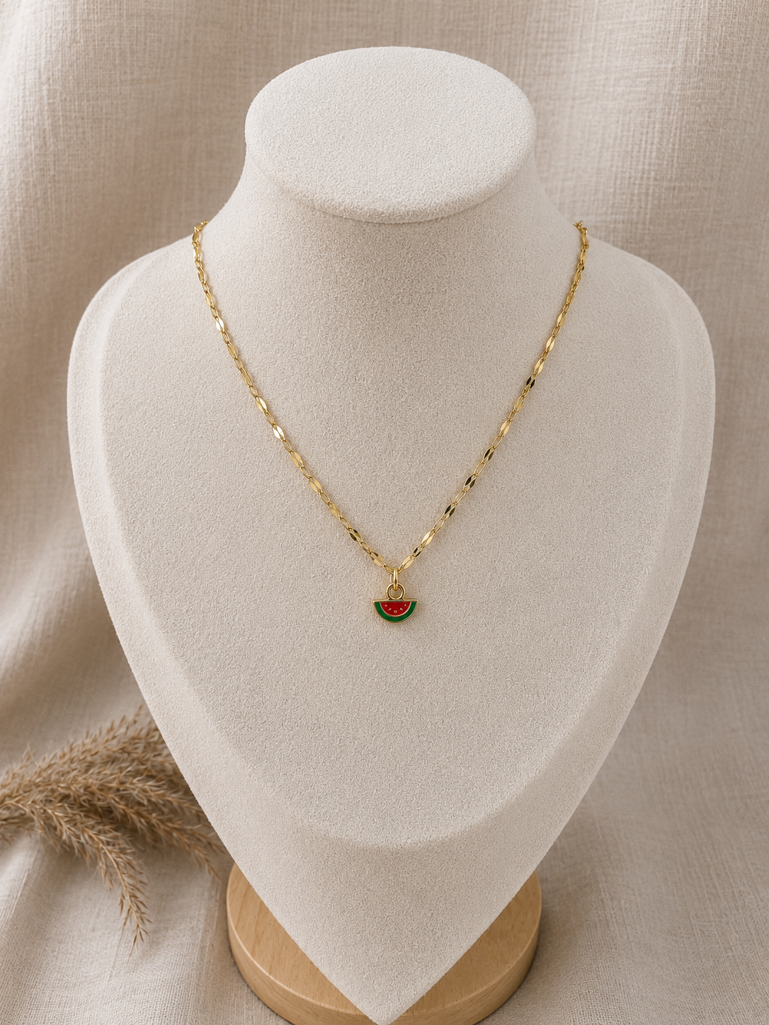 Chaine pour enfant or breloque melon
