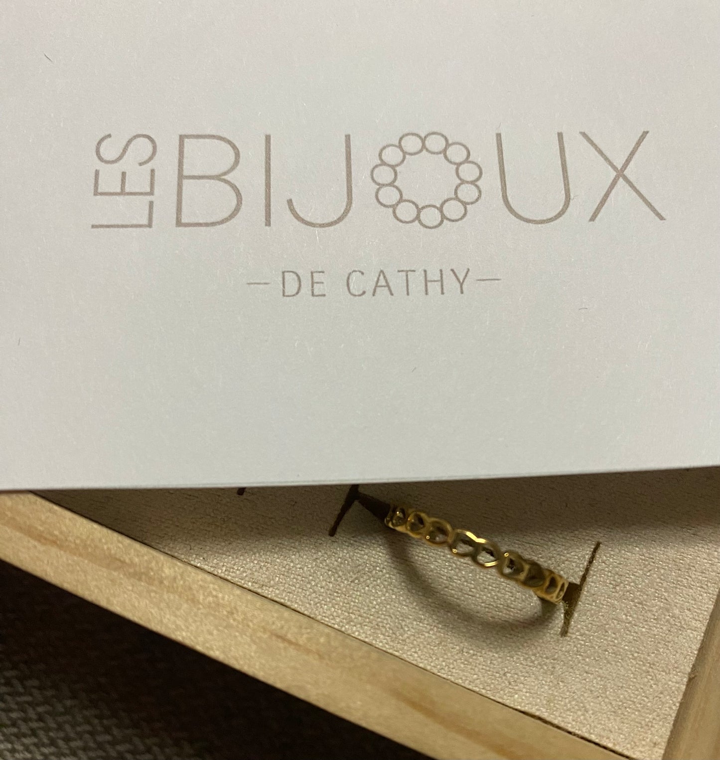 Bague or mini cœurs