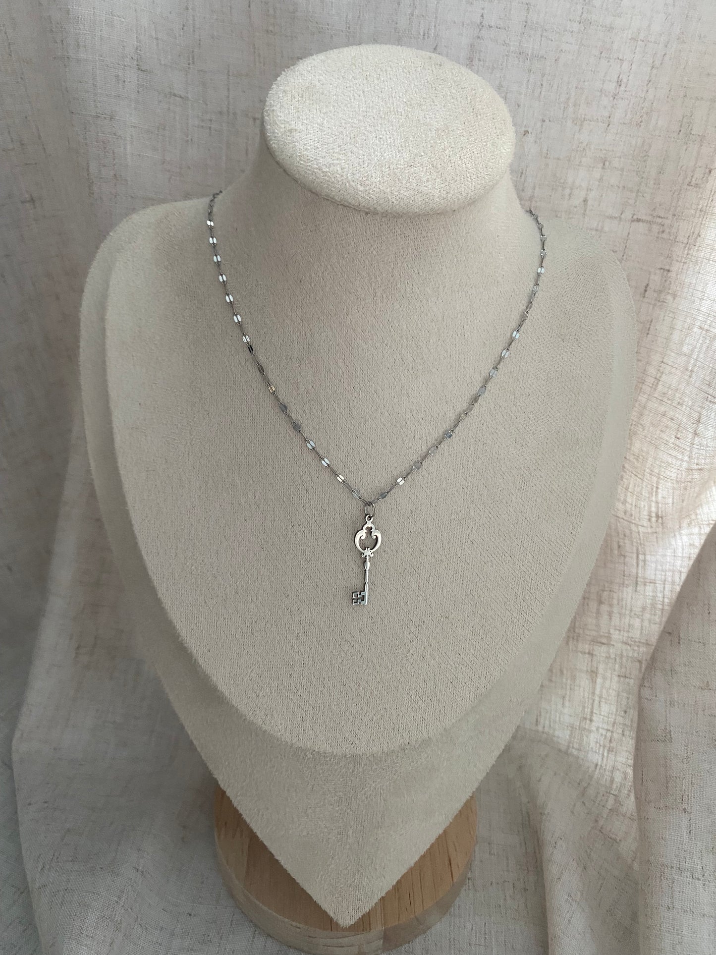 CHAINE ADÈLE ARGENT AVEC CLÉ