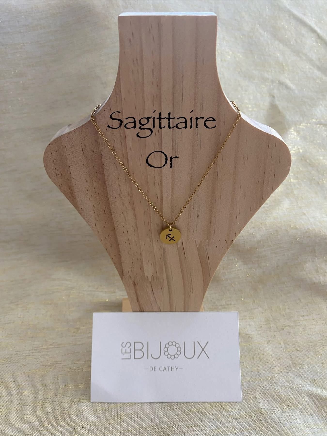 Chaîne or avec le signe sagittaire