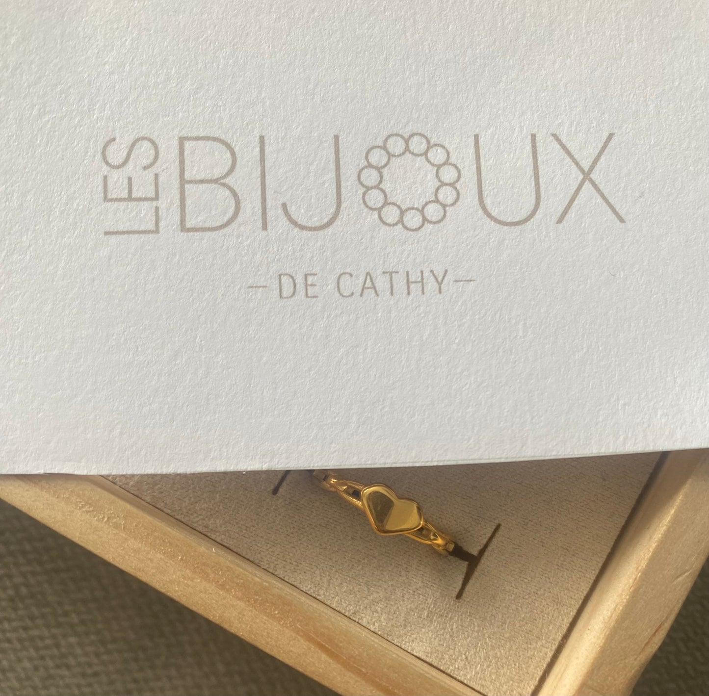 Bague or coeur
