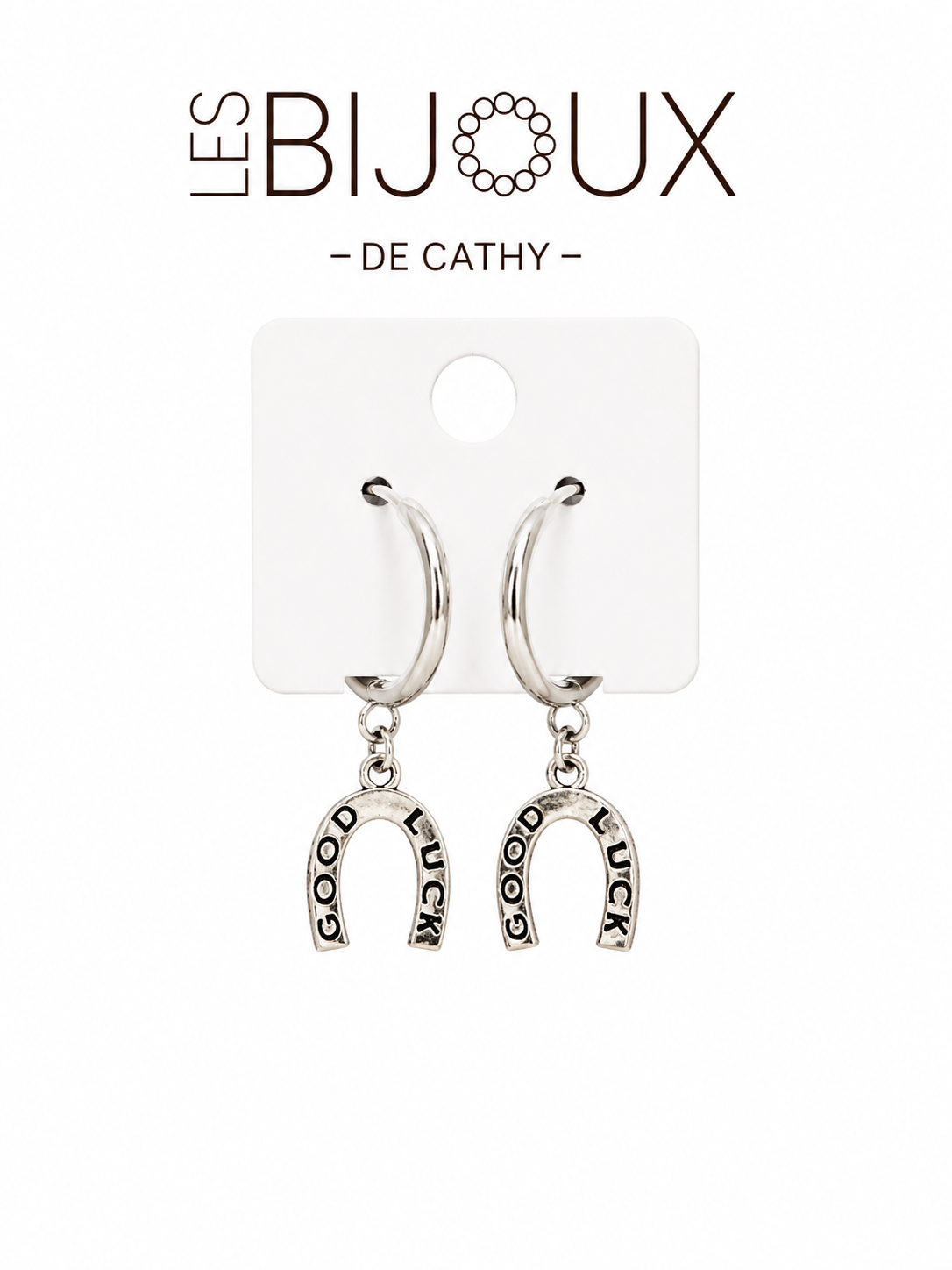 Boucles d’oreilles, argent, fer à cheval, collection Country