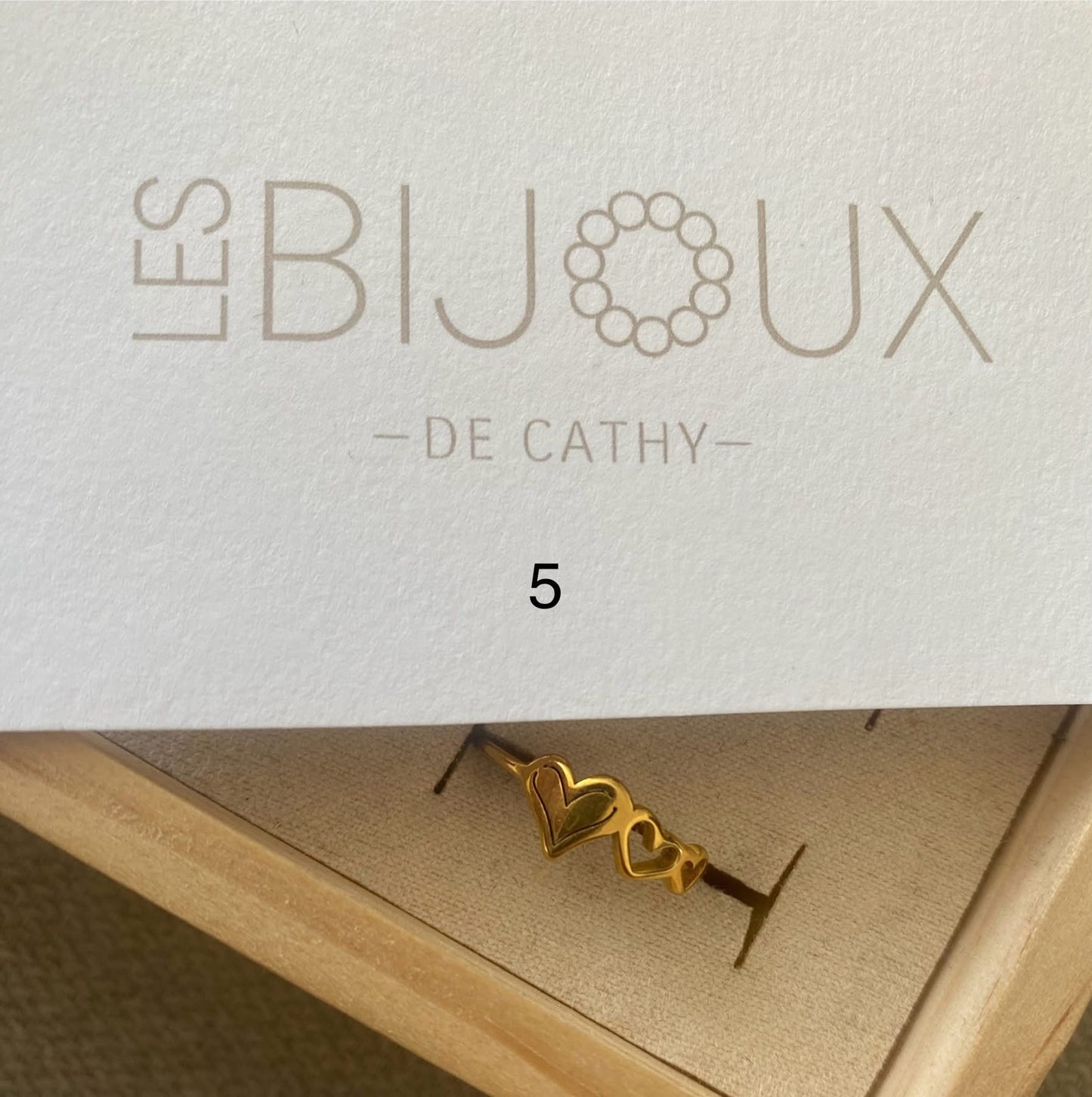 Bague or 3 coeurs