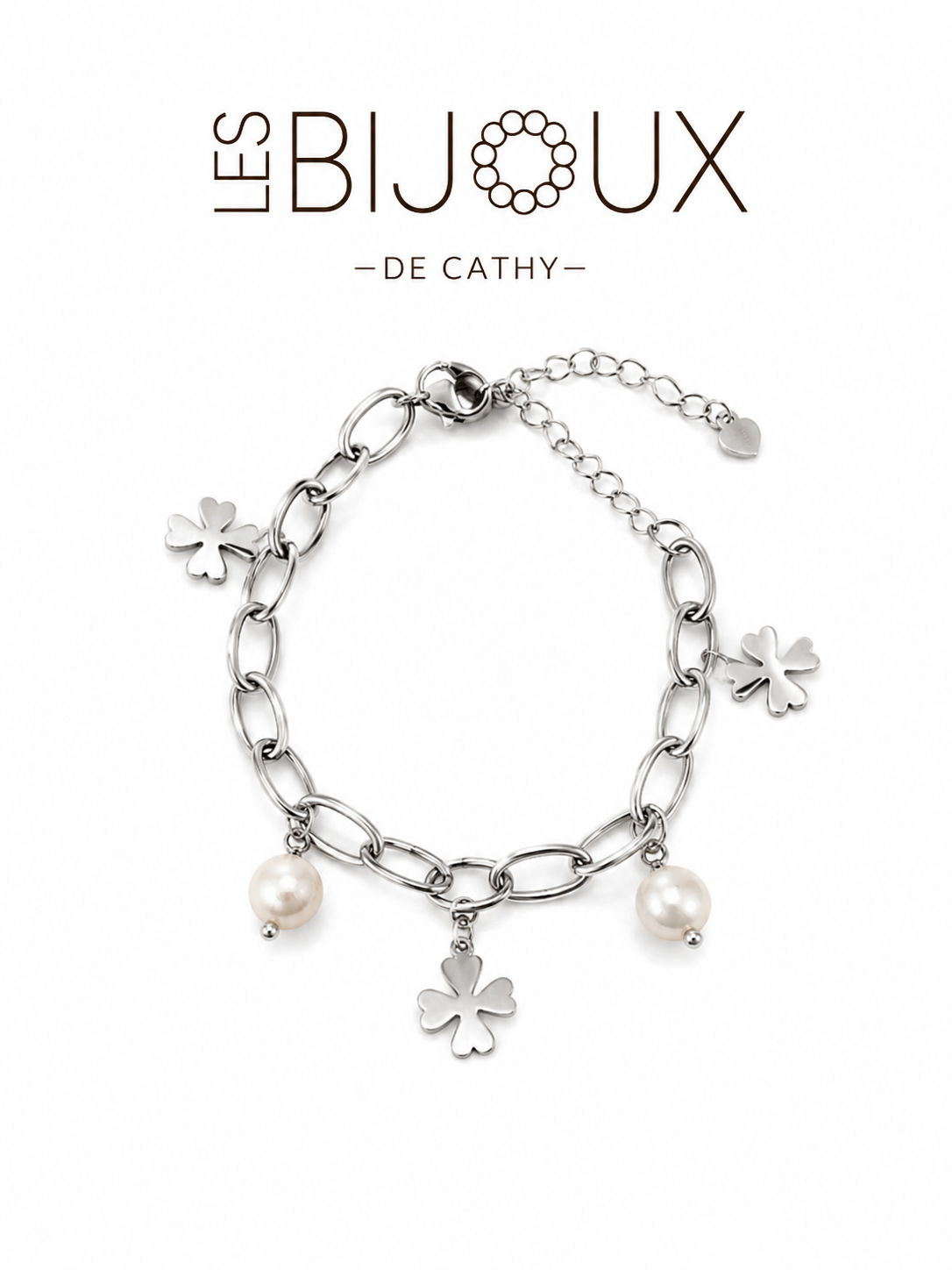 Bracelet à 5 breloques en argent