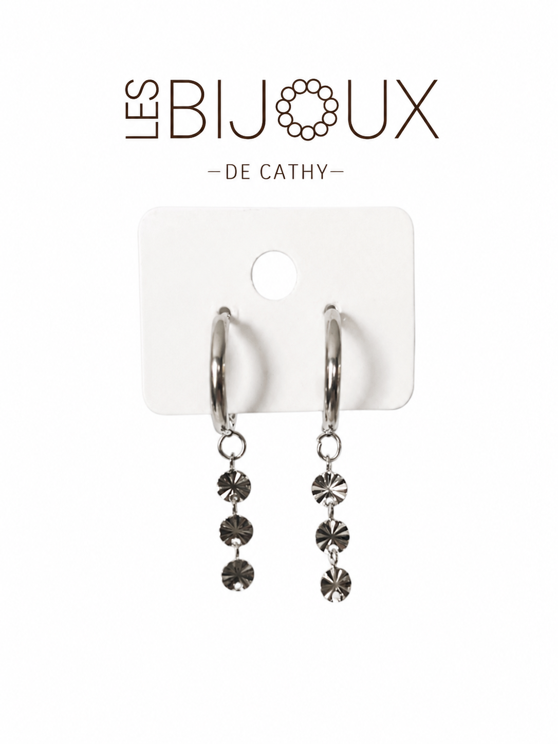 Boucles d’oreilles argent dormeuses Delphine