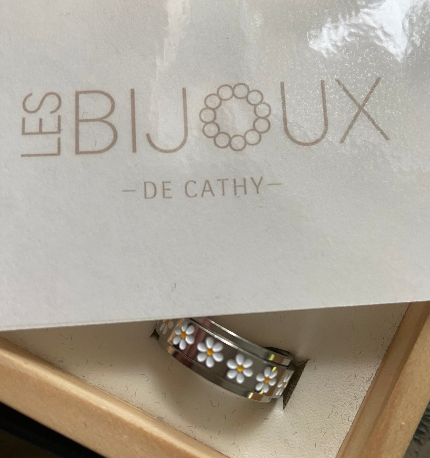 Bague argent, amovible Marguerite