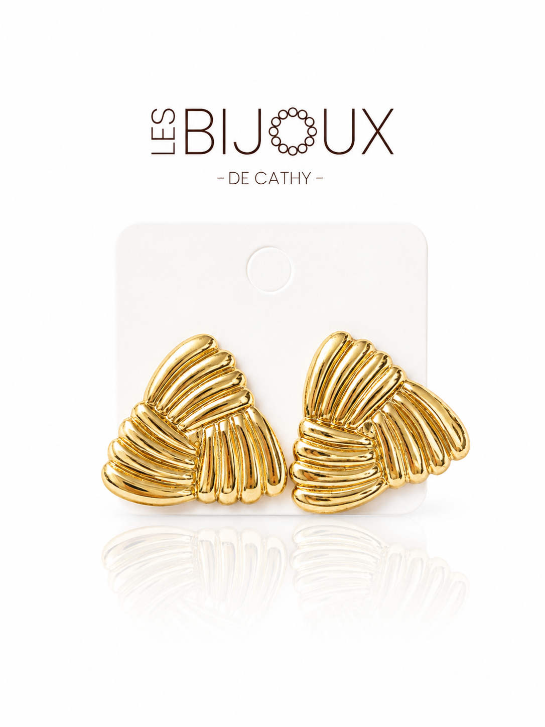 Boucles d’oreilles or triangle