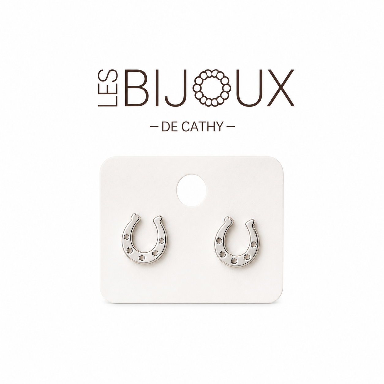 Boucles d’oreilles, argent fixes fer à cheval collection country