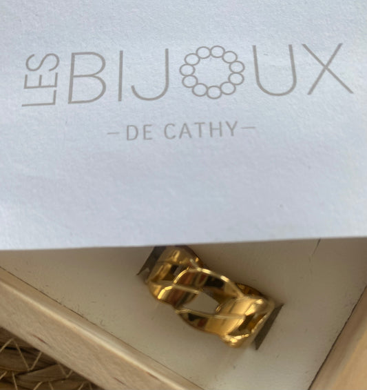 Bague or anneau à motif