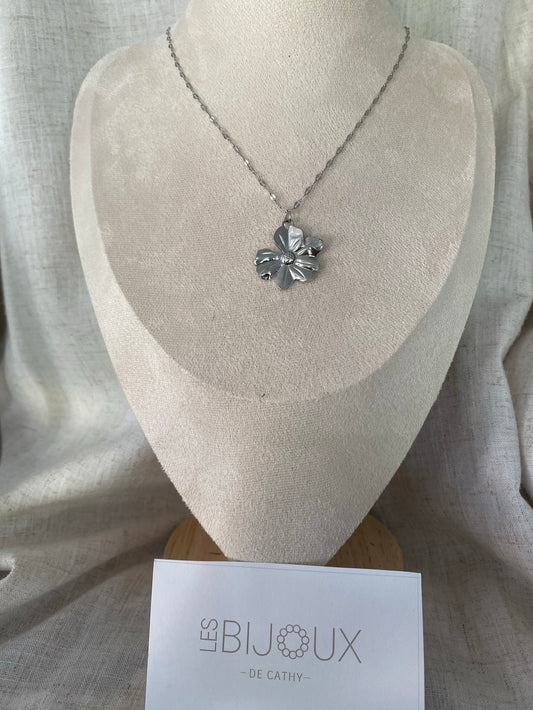 CHAINE ADÈLE ARGENT FLEUR