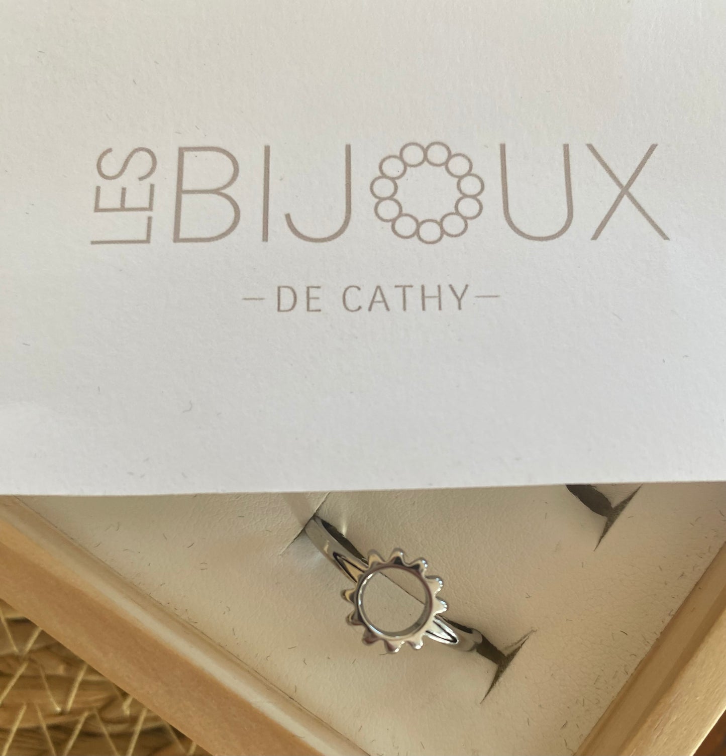 Bague argent soleil