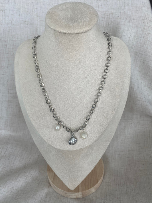 COLLIER LONG ARGENT ARIEL