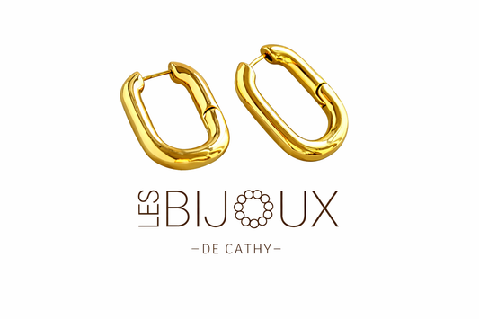 Boucles d’oreilles or dormeuses ovale
