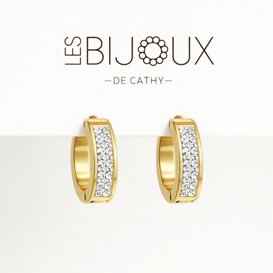 BOUCLES D’OREILLES OR 1.4 cm dormeuses