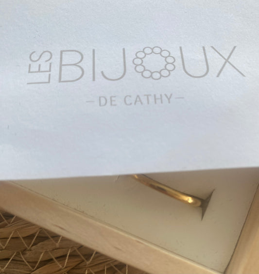 Bague or jonc délicat