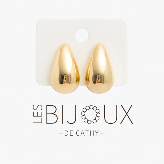 BOUCLES D’OREILLES GOUTTES OR