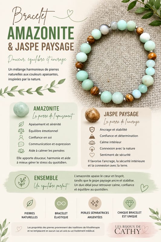 Bracelet de billes en pierres véritables