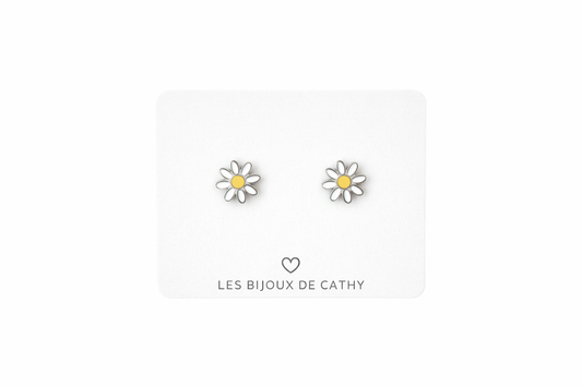 Boucles d’oreilles marguerite