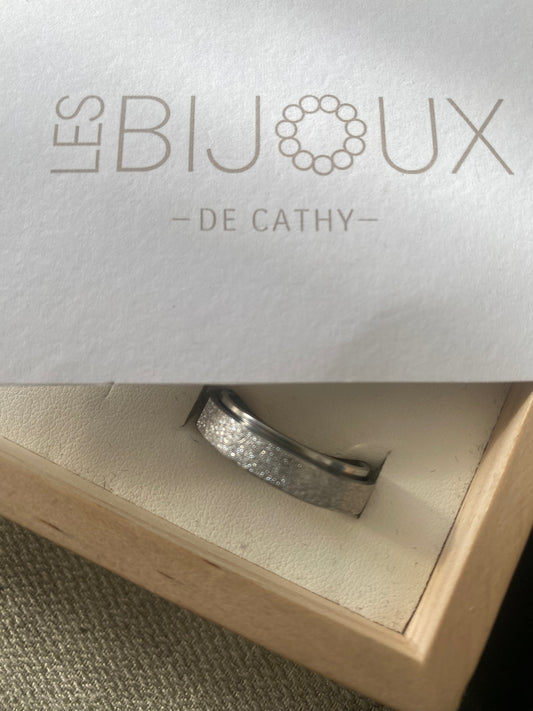 Bague argent amovible brillante
