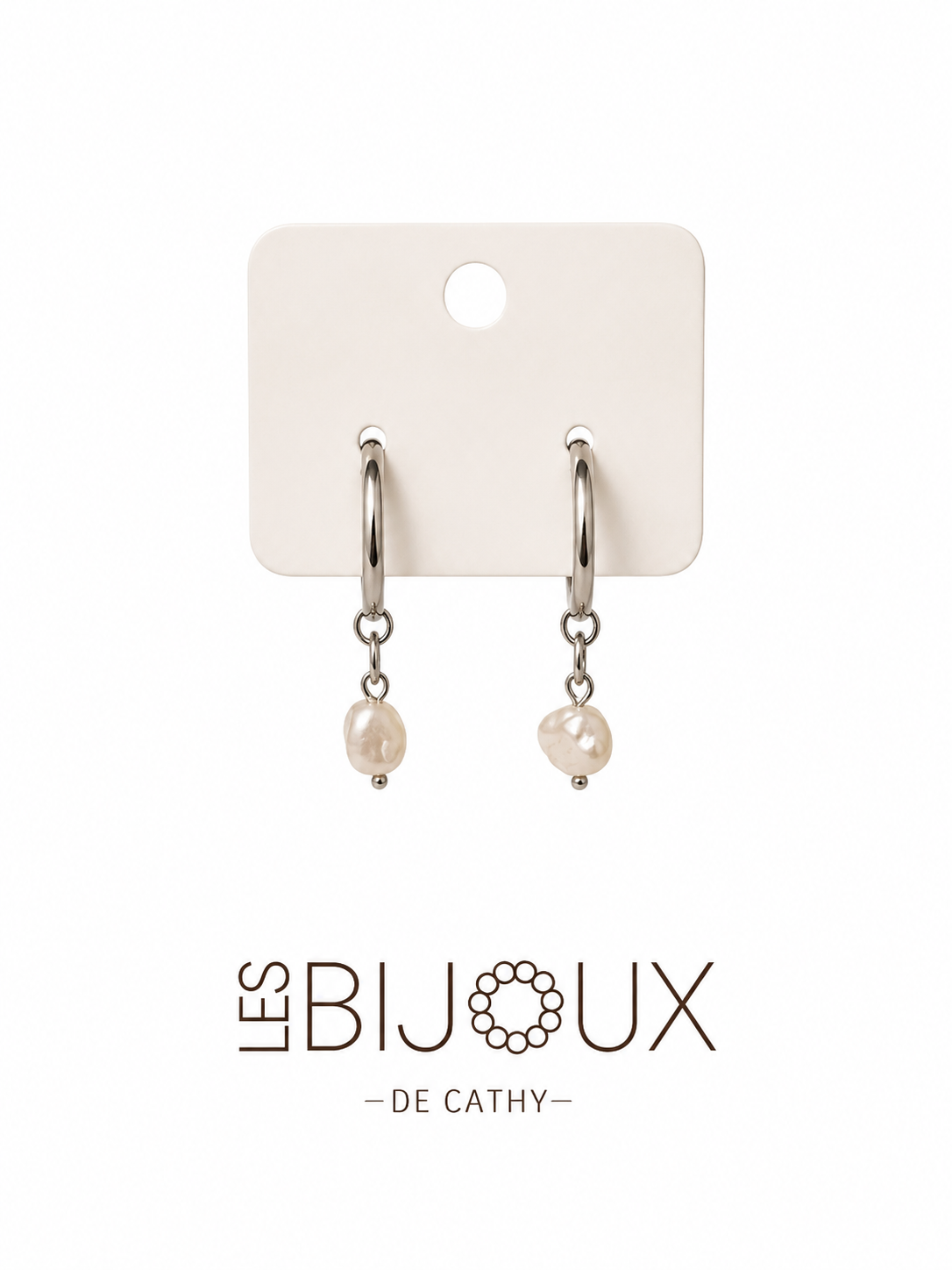Anneaux dormeuses argent avec perles
