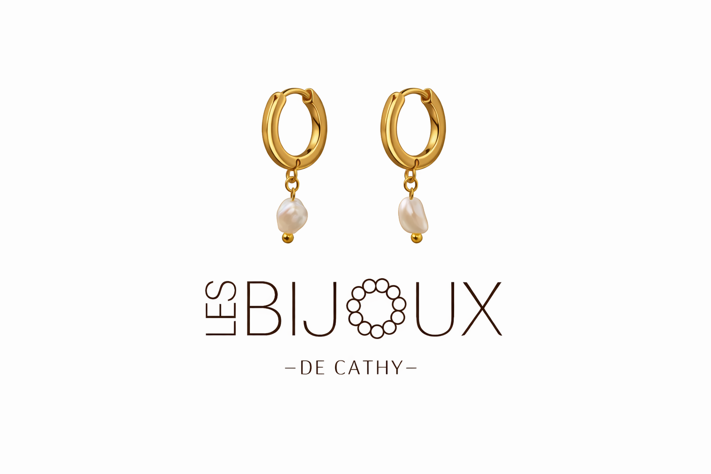 Boucles d’oreilles or dormeuses avec perles