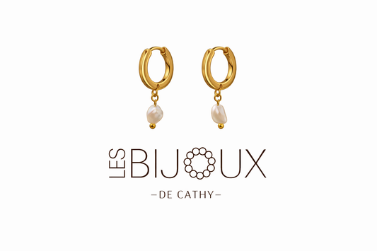 Boucles d’oreilles or dormeuses avec perles