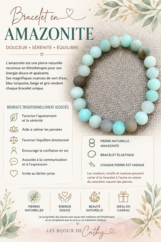 Bracelets de billes en pierres naturelles