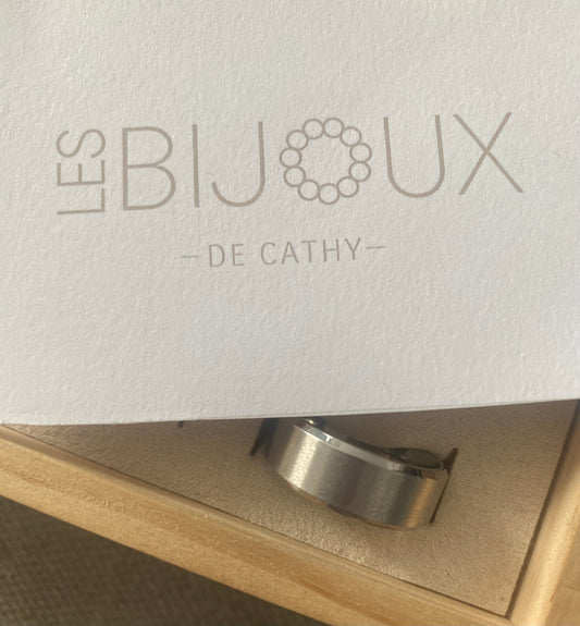 Bague argent anneau large