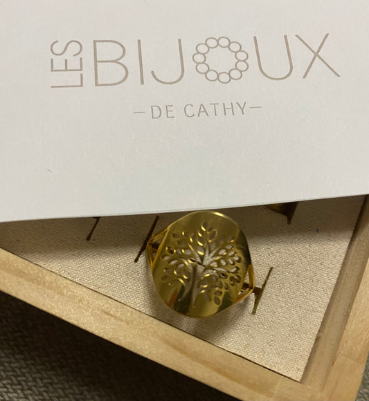 Bague or arbre de vie