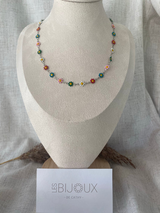 COLLIER MARGUERITE ARGENT
