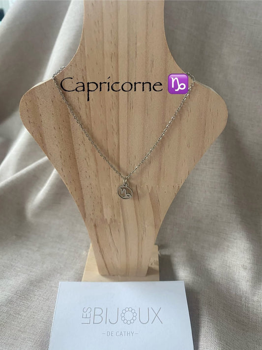 Chaine argent capricorne