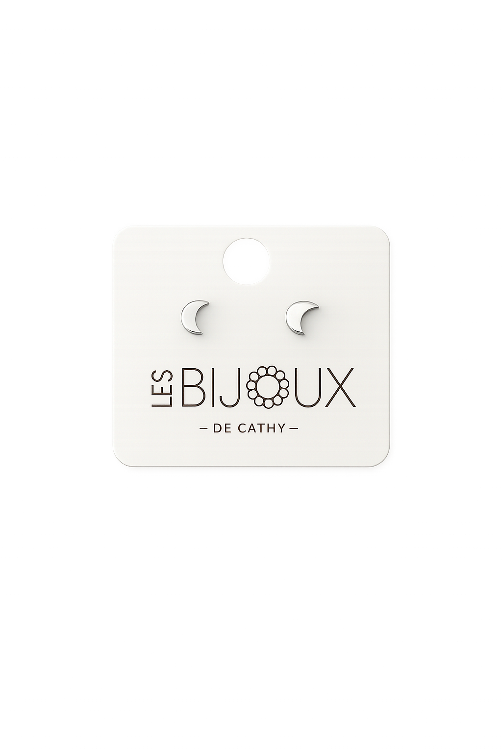 Boucles d’oreilles argent lune