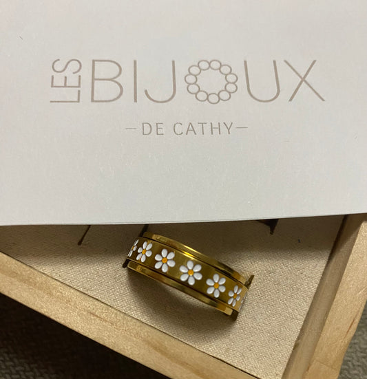 Bague or anti-stress marguerite