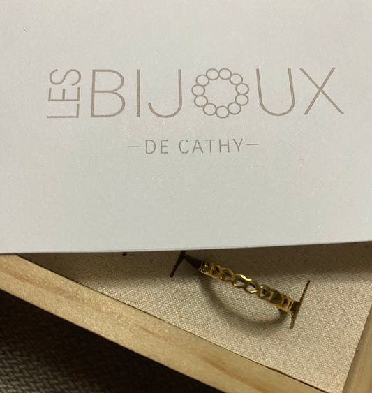 Bague or mini cœurs