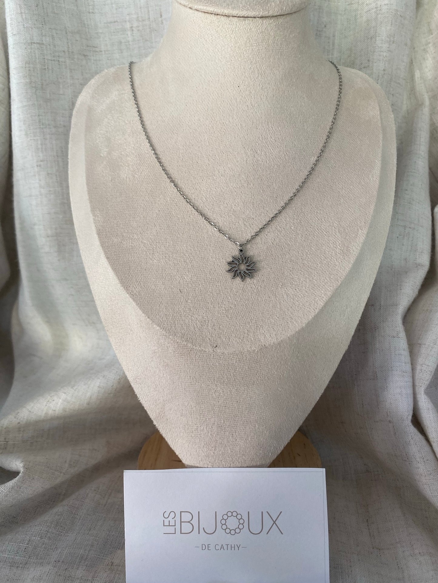 CHAINE EMMA ARGENT PETITE FLEUR