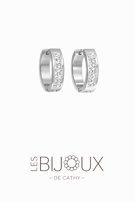 BOUCLES D’OREILLE ARGENT BRILLANTE 1.8 cm