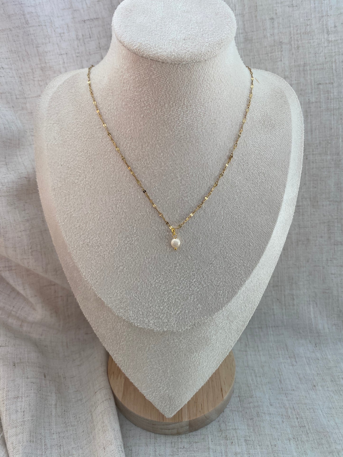 CHAINE ADÈLE OR AVEC MINI PERLES