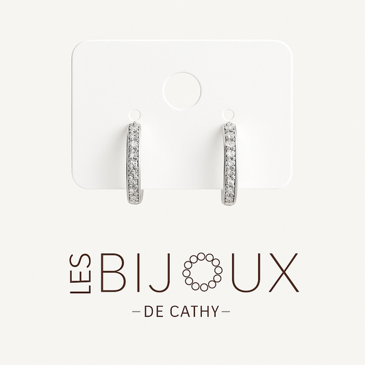 BOUCLES D’OREILLES ARGENT BRILLANTES dormeuses