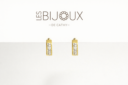 BOUCLES D’OREILLES OR 1CM dormeuses