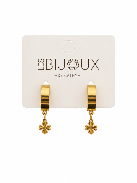 Boucles d’oreilles or dormeuses Florence
