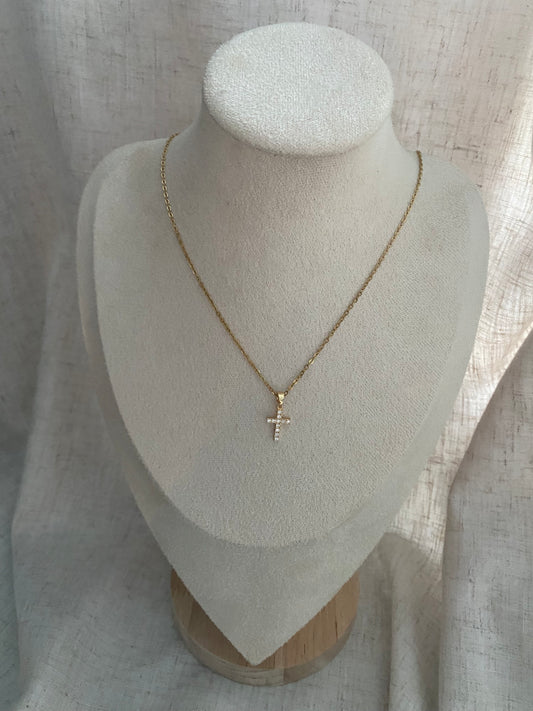 CHAINE EMMA OR AVEC PETITE CROIX