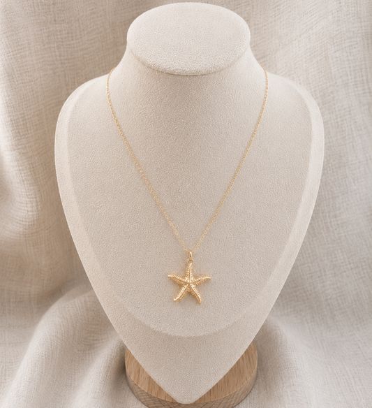 Chaine Emma or avec grande étoile de mer