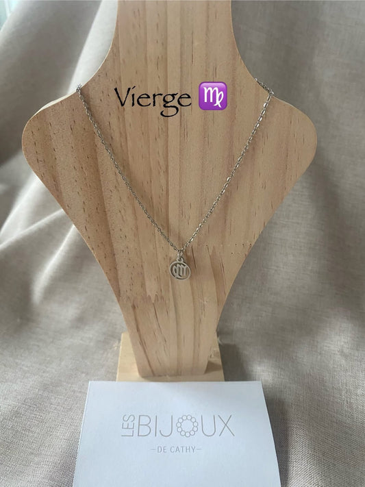 Chaîne d’argent avec signe vierge